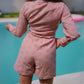 Mauve Pink Schiffli Romper