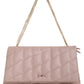 Mauve Pink Quilted Double Chain Shoulder and Sling Bag