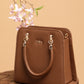 Jiha Faux Leather Brown Box Satchel Hand Bag / Sling Bag