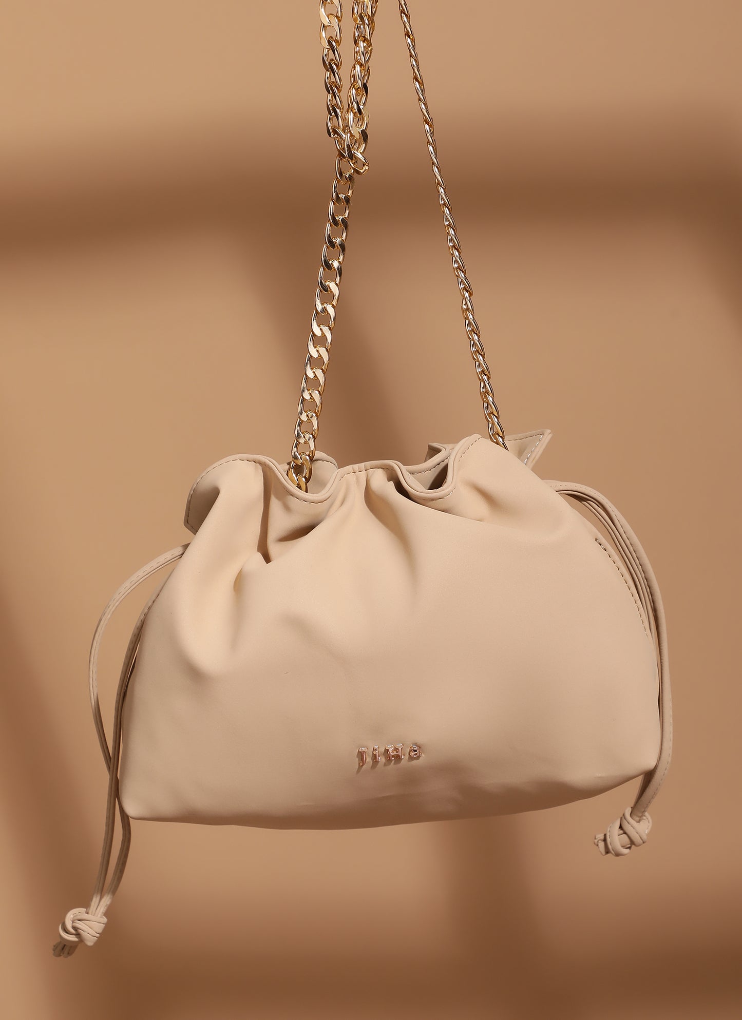 Cream Beige Bucket Bag