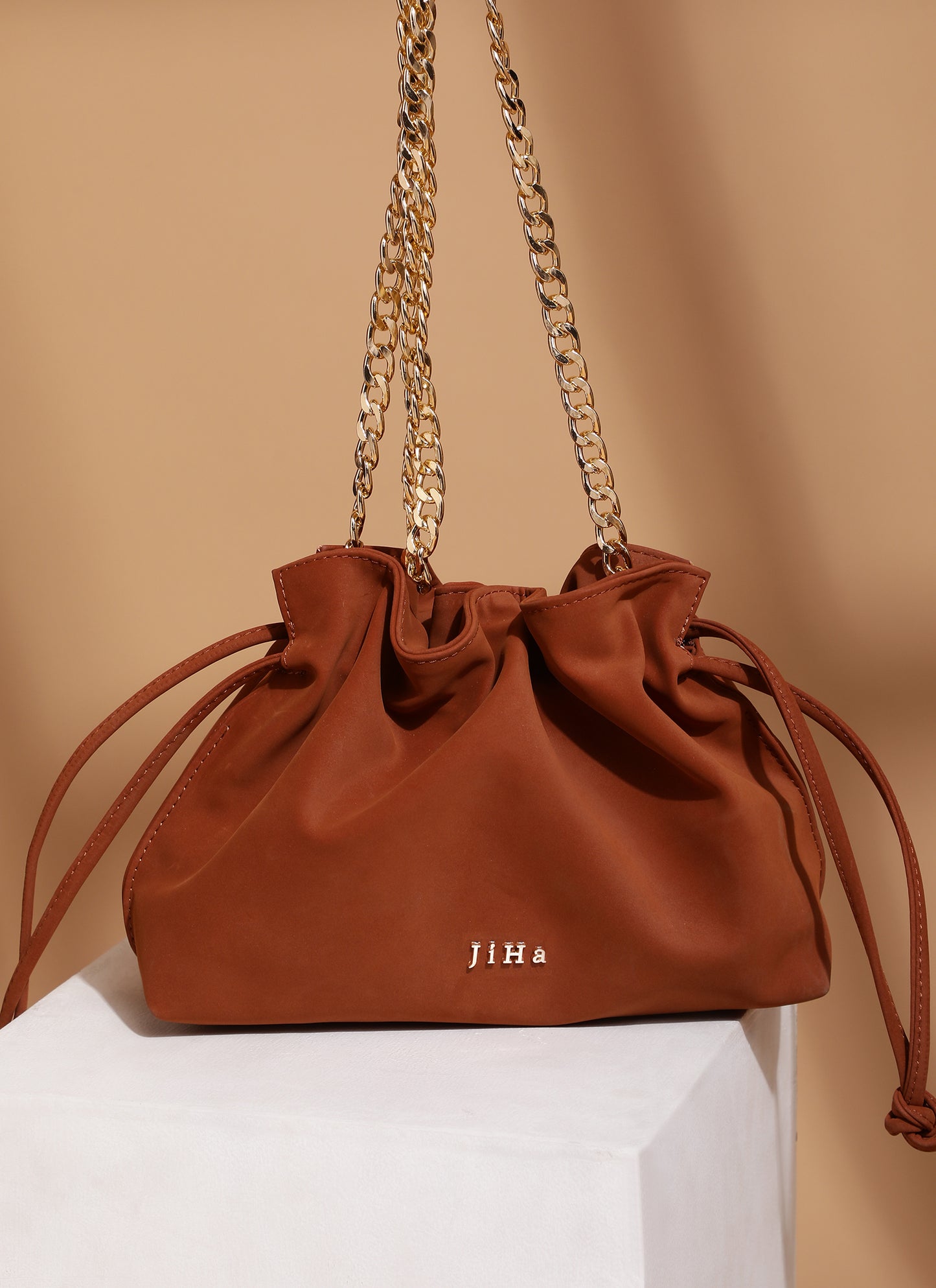 Tan Bucket Bag