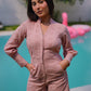 Mauve Pink Schiffli Romper