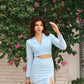 Pastel Blue Linen Dress