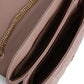 Mauve Pink Quilted Double Chain Shoulder and Sling Bag