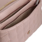 Mauve Pink Quilted Double Chain Shoulder and Sling Bag