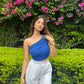 Royal Blue One Shoulder Top