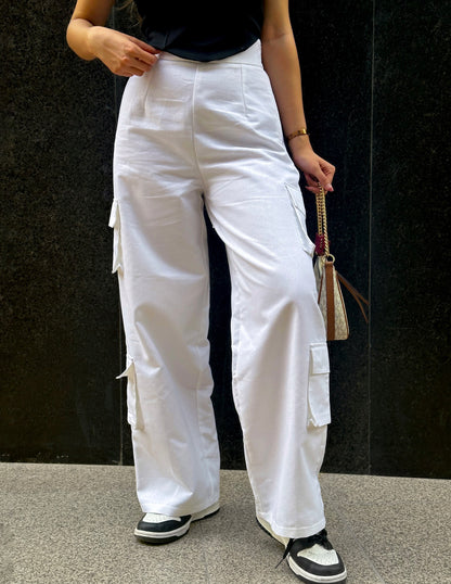 White Utility Pants