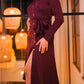 Plum Red Button Down Long Dress