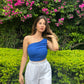 Royal Blue One Shoulder Top