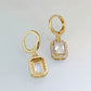 Topaz Rhinestone hoop Earrings