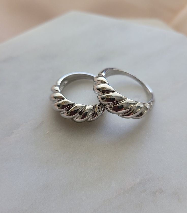 Croissant Silver Ring