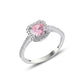 Pink Sterling Silver Ring