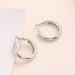 Basic Silver Hoop earrings