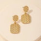 Gold Coin Textured Earrings