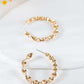 Gold Twisted Textured Hoop Earrings