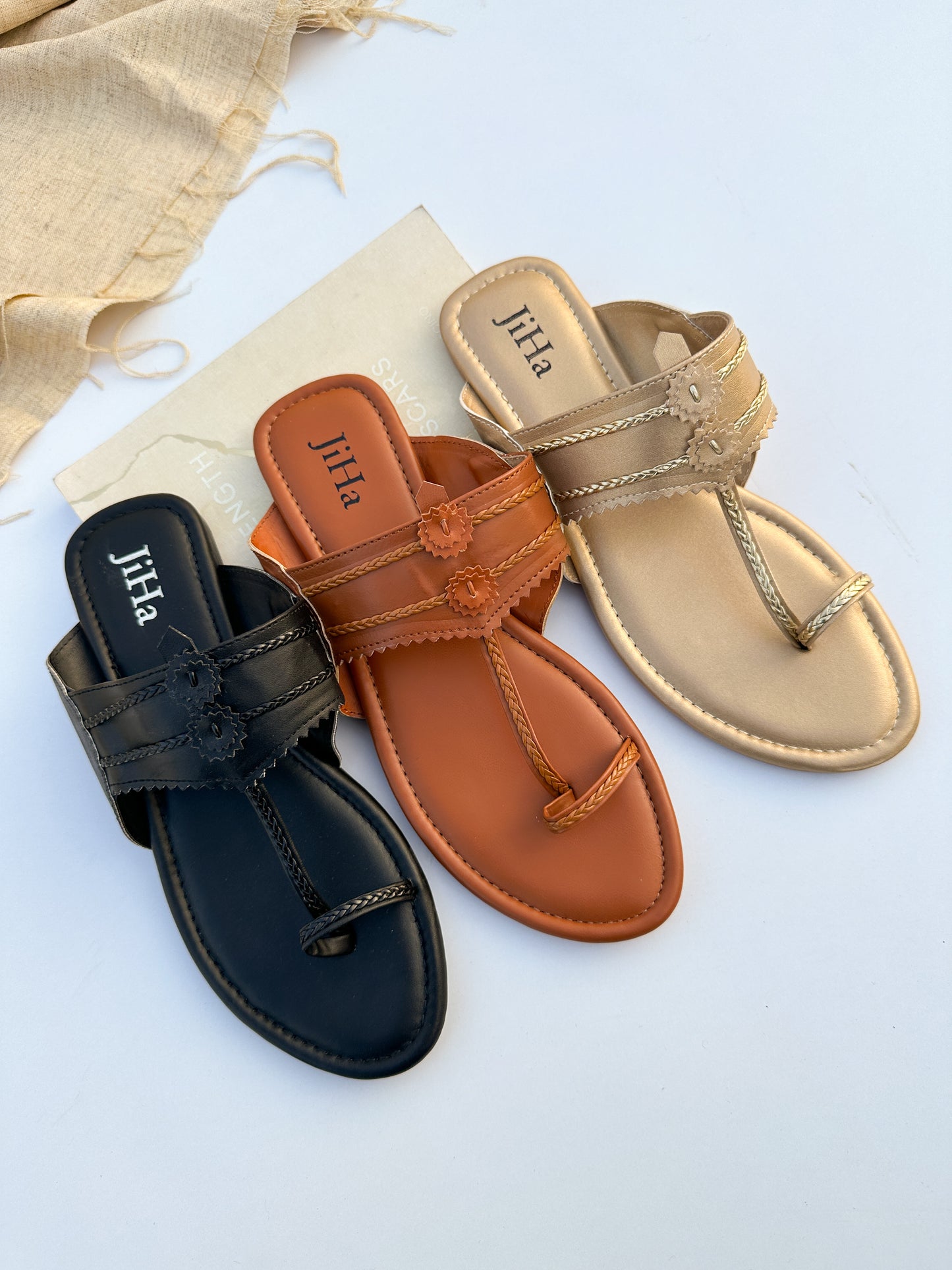 Tan Basic Kolhapuri Chappal