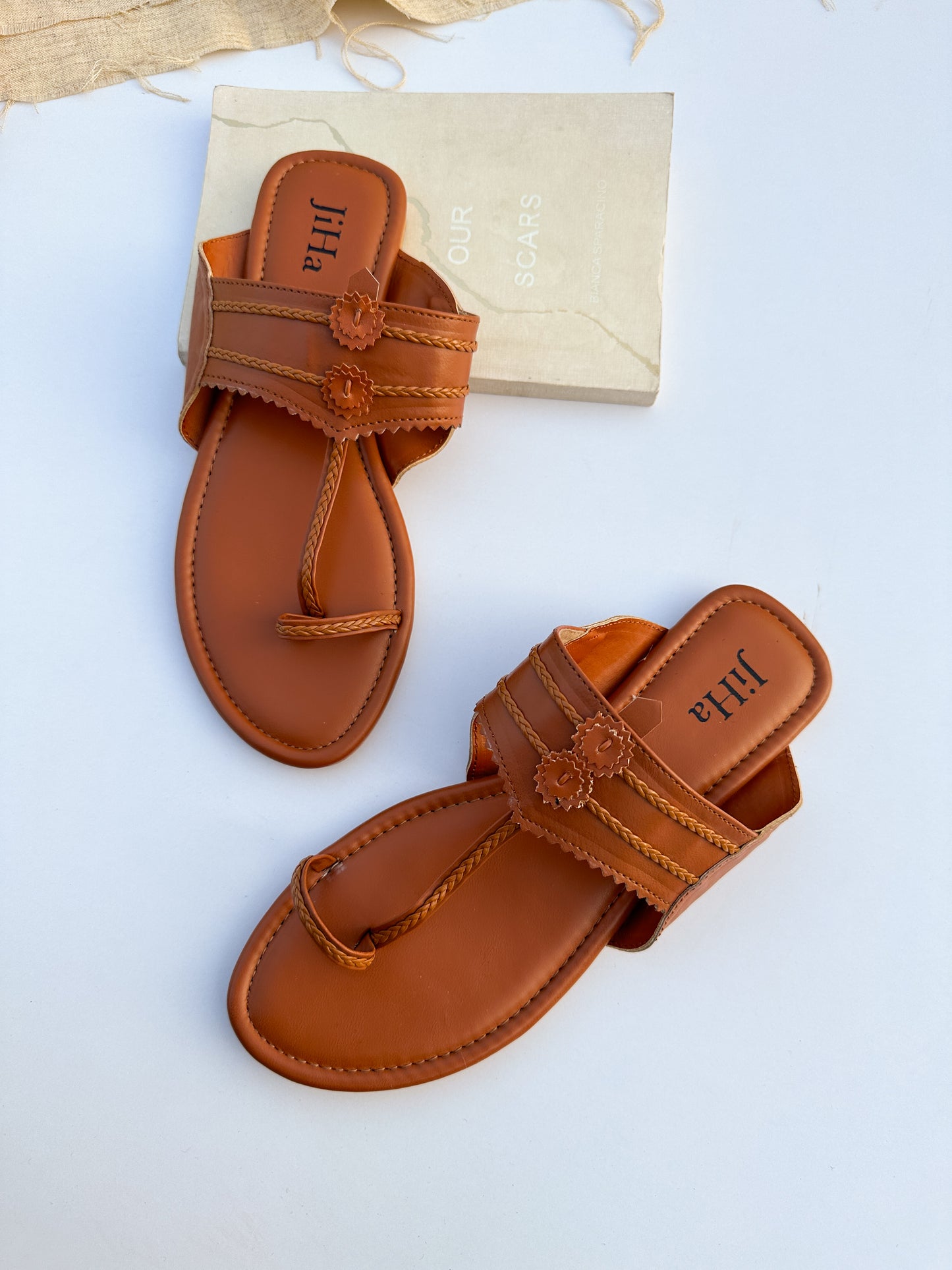 Tan Basic Kolhapuri Chappal