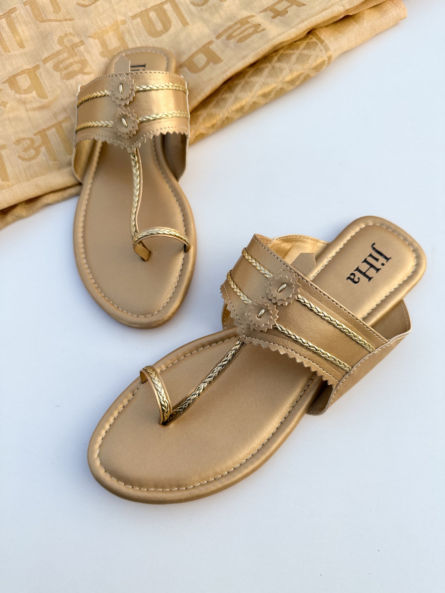 Gold Basic Kolhapuri Chappal