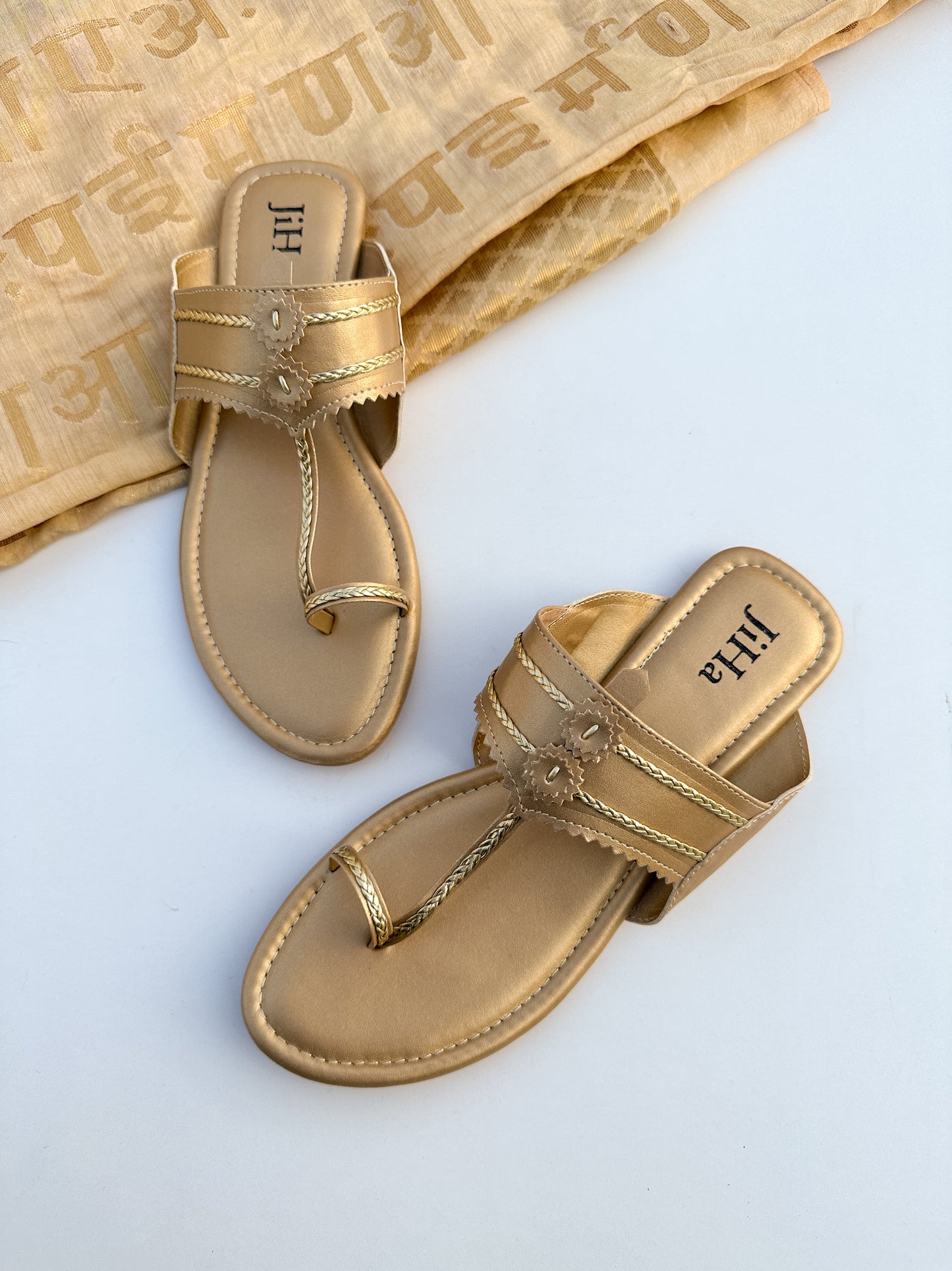 Gold Basic Kolhapuri Chappal