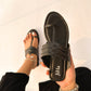 Black Basic Kolhapuri Chappal