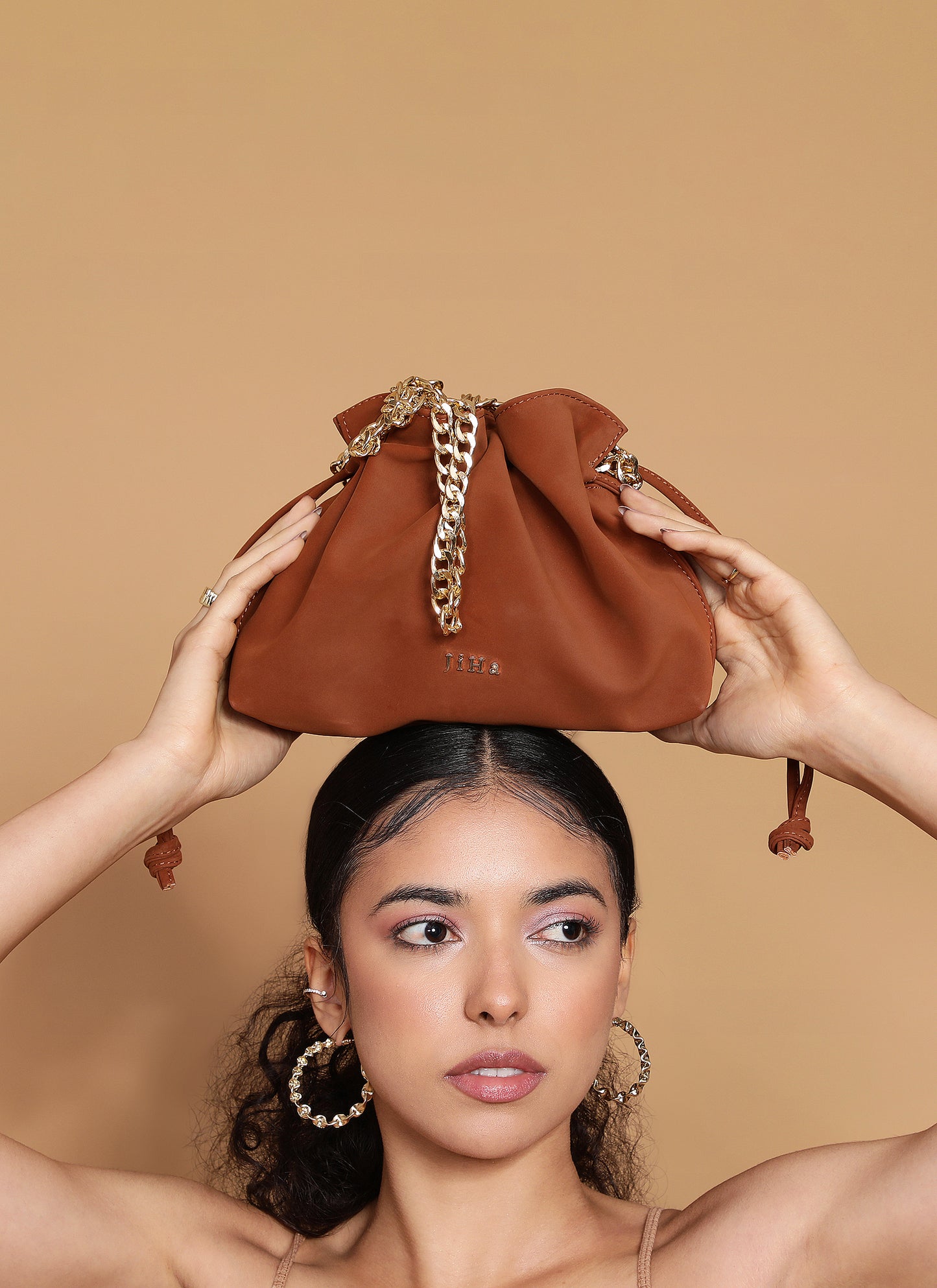 Tan Bucket Bag