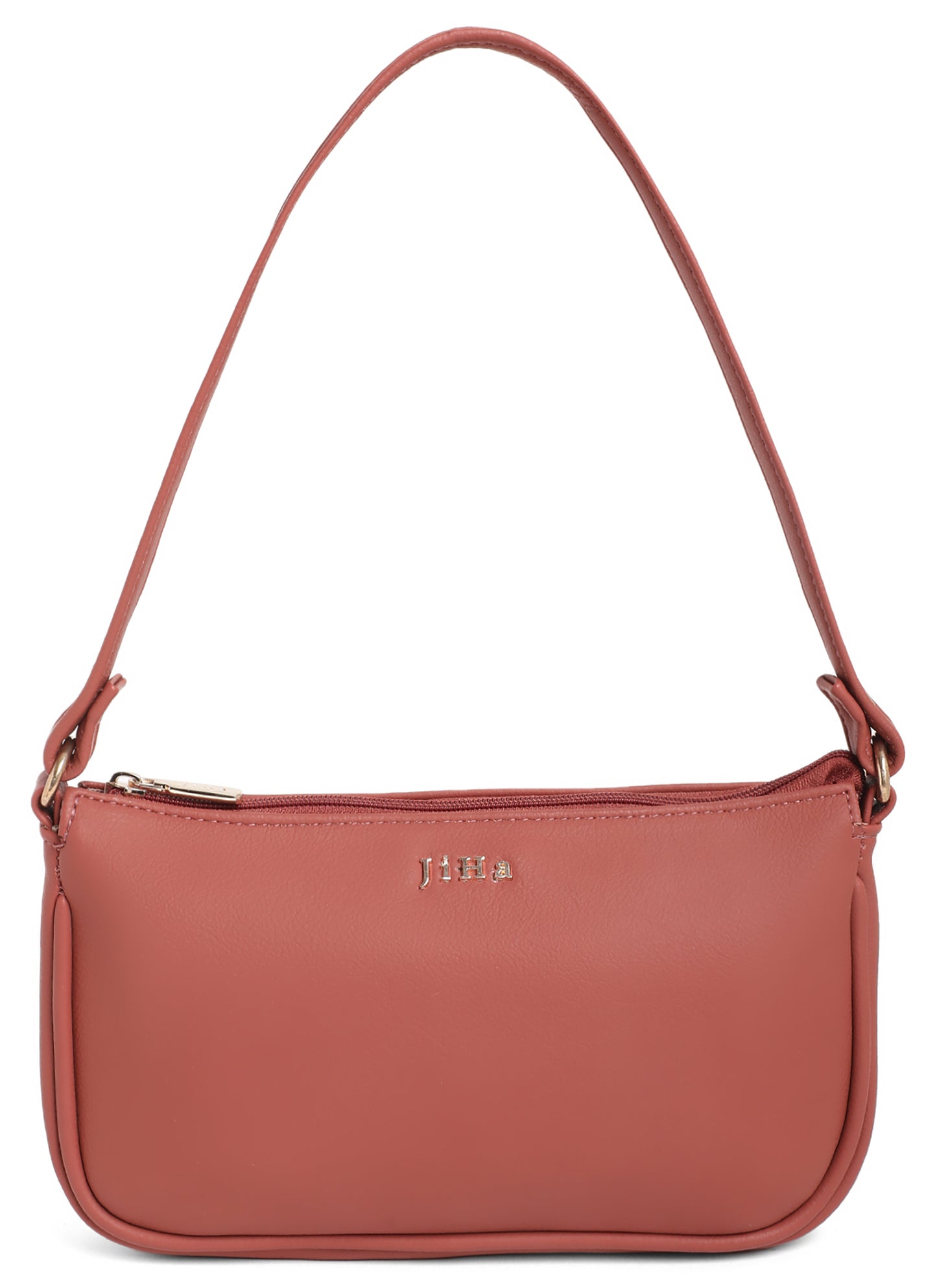 Tan Basic Baguette Shoulder Bag