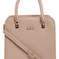 Jiha Faux Leather Nude Box Satchel Hand Bag / Sling Bag