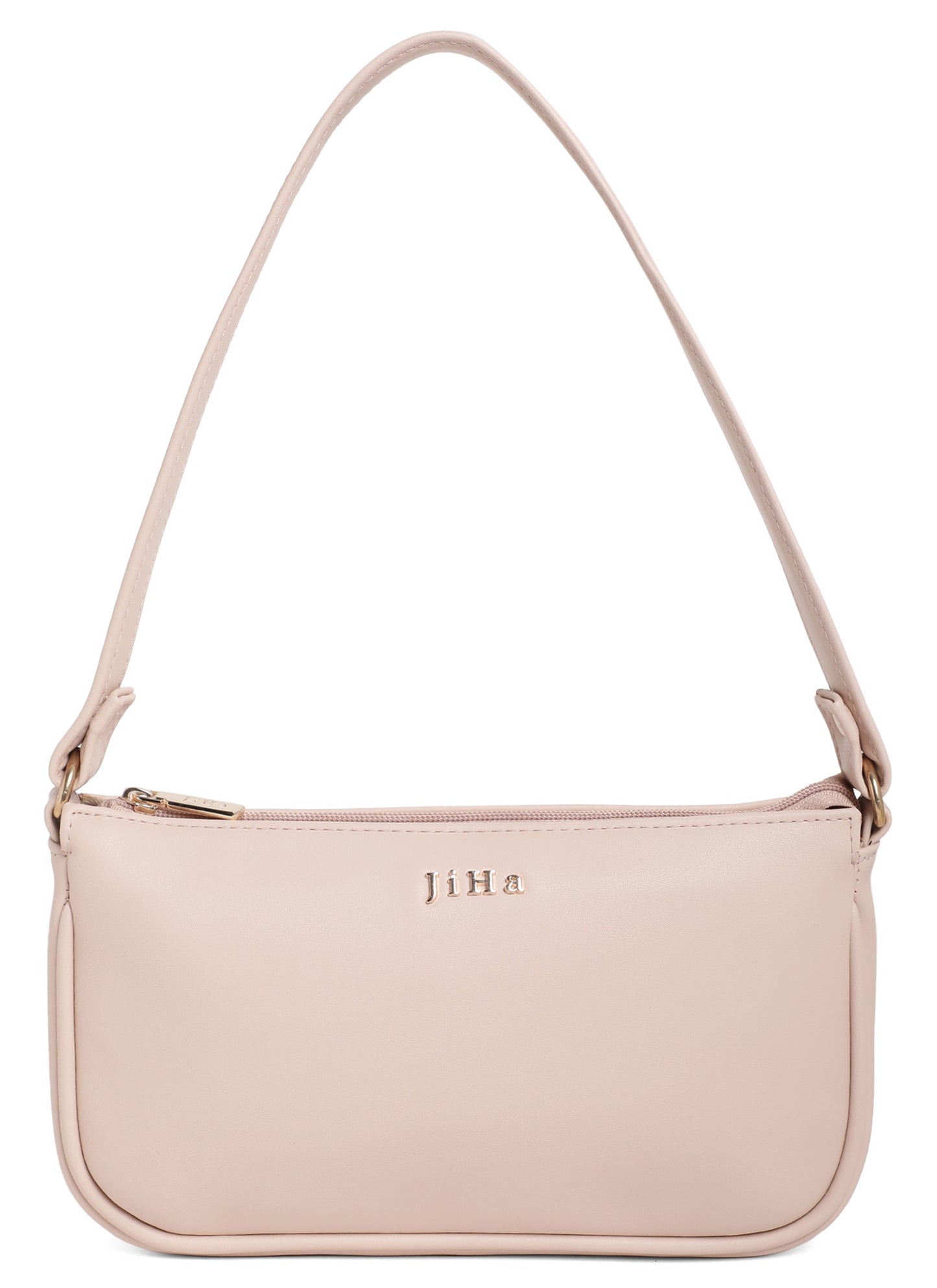 Pink Basic Baguette Shoulder Bag