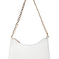 White Chain Baguette Shoulder Bag