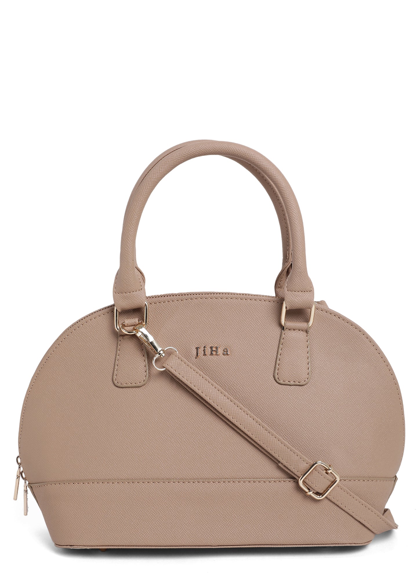 Jiha Faux Leather Nude Satchel HandBag / Sling Bag