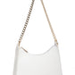 White Chain Baguette Shoulder Bag