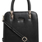 Jiha Faux Leather Black Box Satchel HandBag / Sling Bag