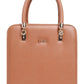 Jiha Faux Leather Tan Box Satchel Hand Bag / Sling Bag