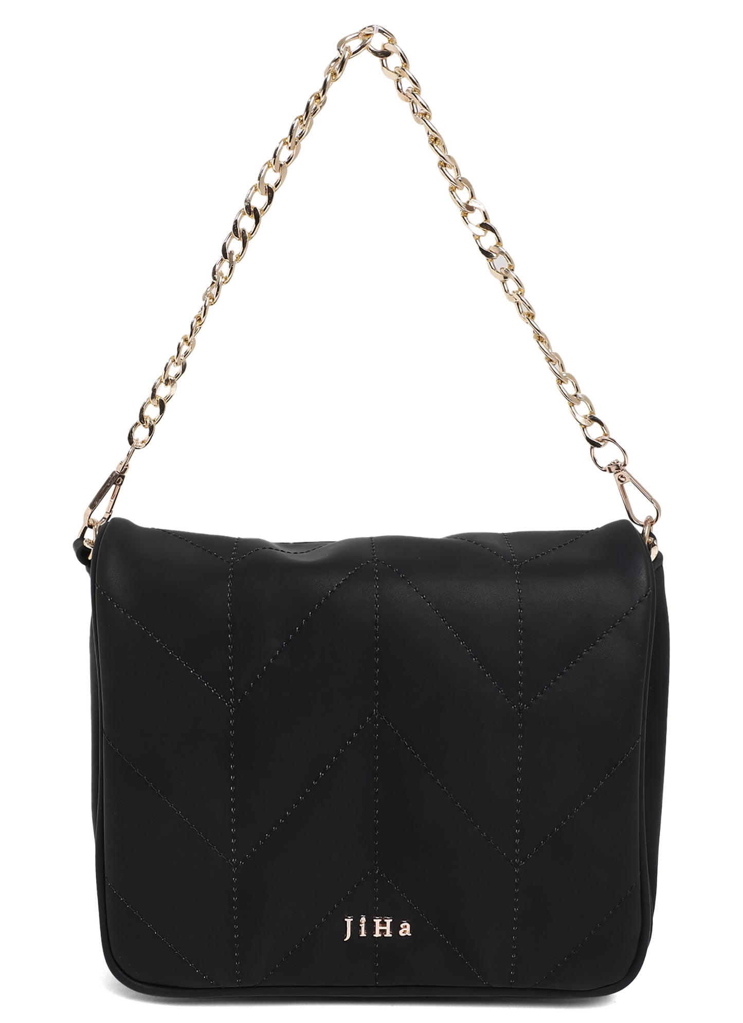 Black Quilted Shoulder and Sling Bag