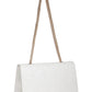 White Quilted Double Chain Shoulder and Sling Bag