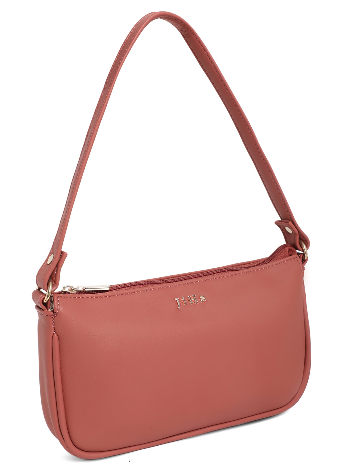 Tan Basic Baguette Shoulder Bag