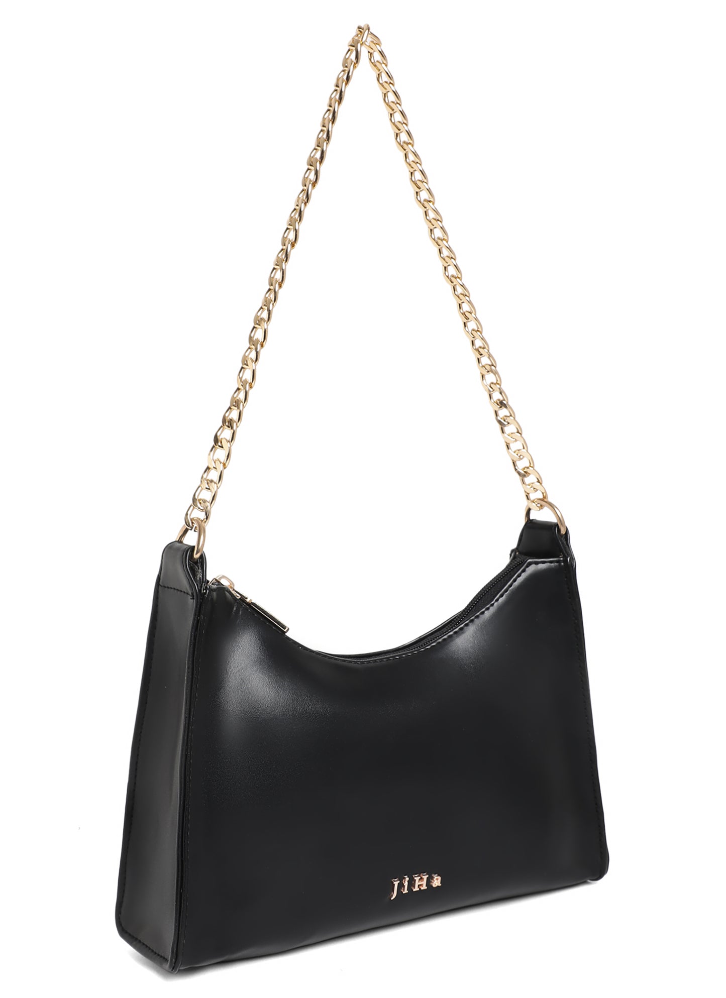 Black Chain Baguette Shoulder Bag