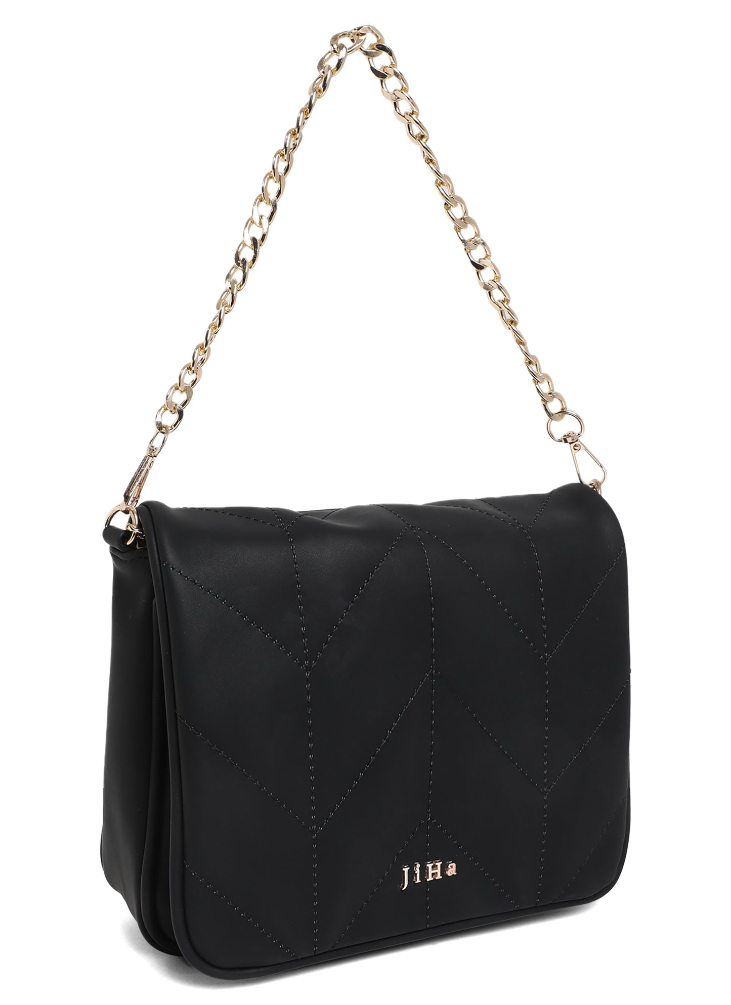 Black Quilted Shoulder and Sling Bag