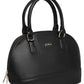 Jiha Faux Leather Black Satchel Hand Bag/ Sling Bag