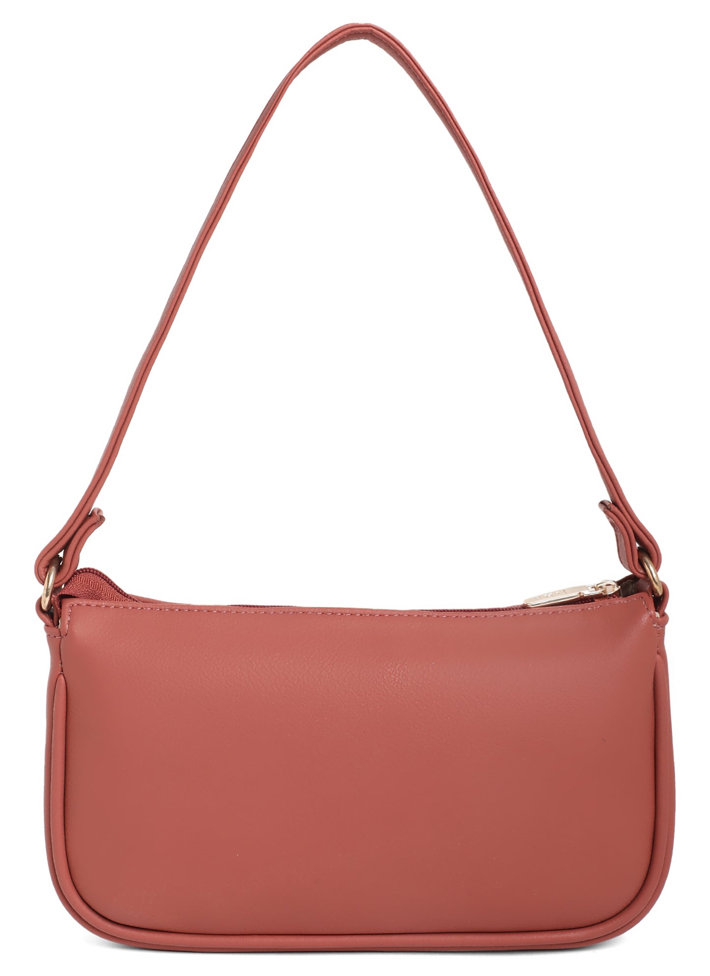 Tan Basic Baguette Shoulder Bag