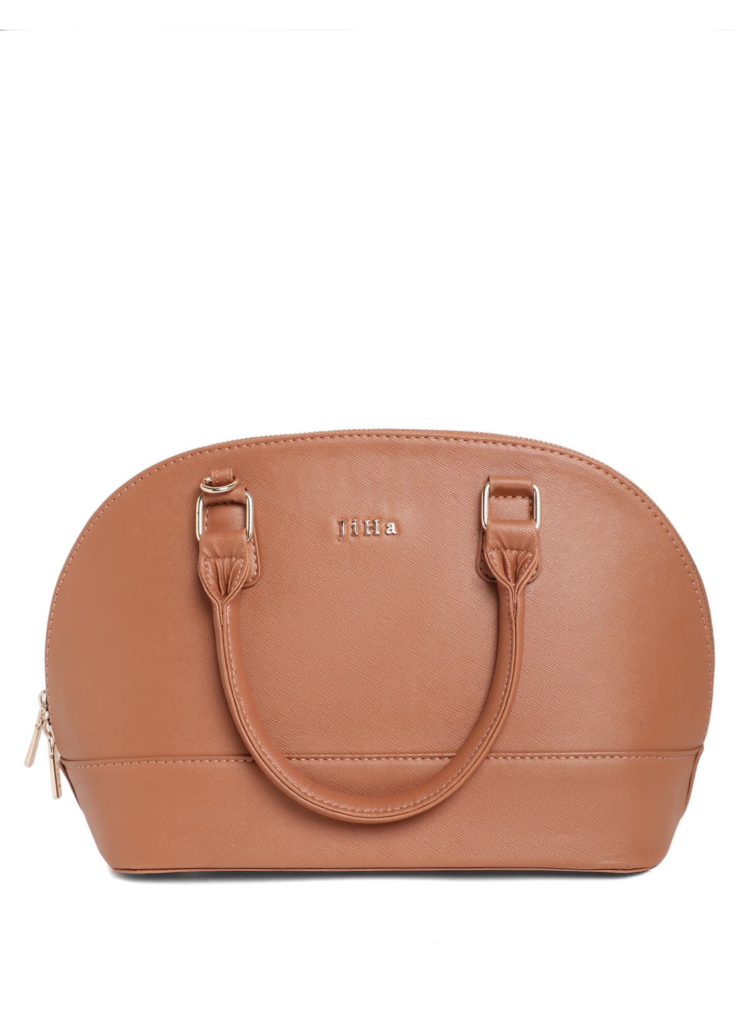 Jiha Faux Leather Tan Satchel HandBag / Slingbag