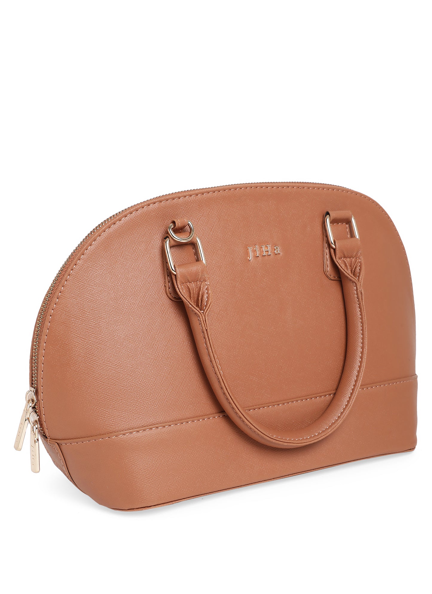 Jiha Faux Leather Tan Satchel HandBag / Slingbag