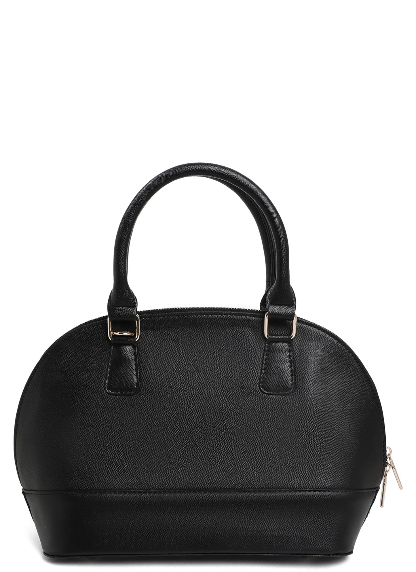 Jiha Faux Leather Black Satchel Hand Bag/ Sling Bag