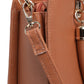 Jiha Faux Leather Tan Box Satchel Hand Bag / Sling Bag