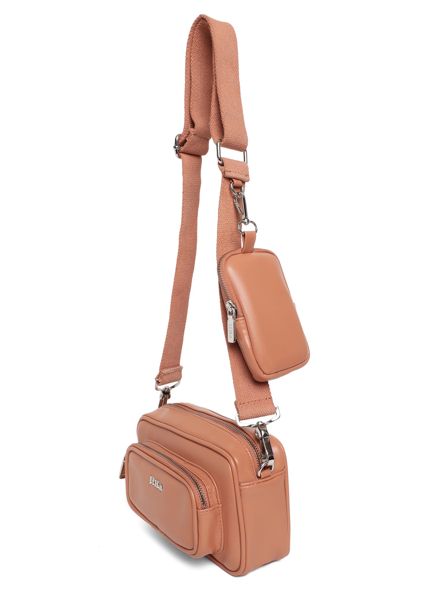 Brown Utility Crossbody Sling Bag