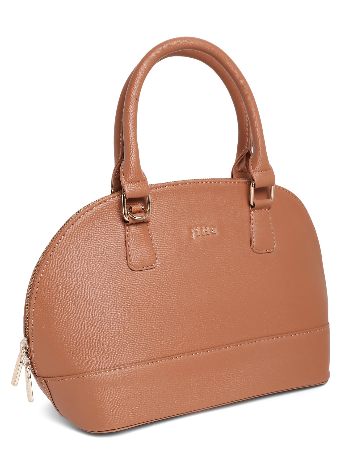 Jiha Faux Leather Tan Satchel HandBag / Slingbag