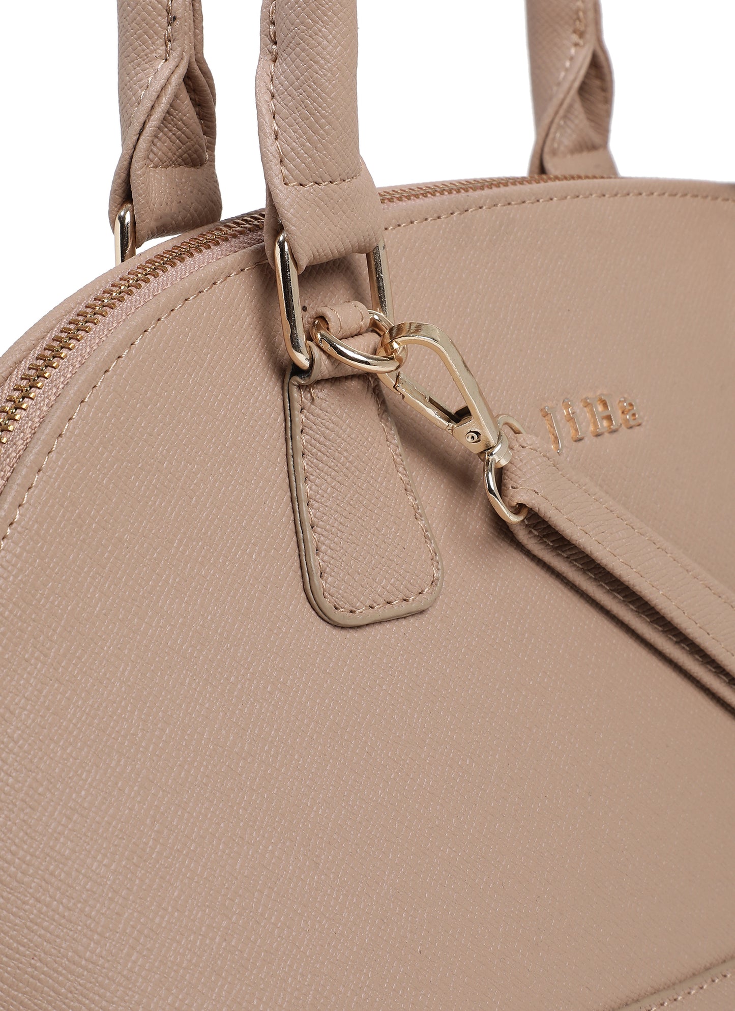 Jiha Faux Leather Nude Satchel HandBag / Sling Bag