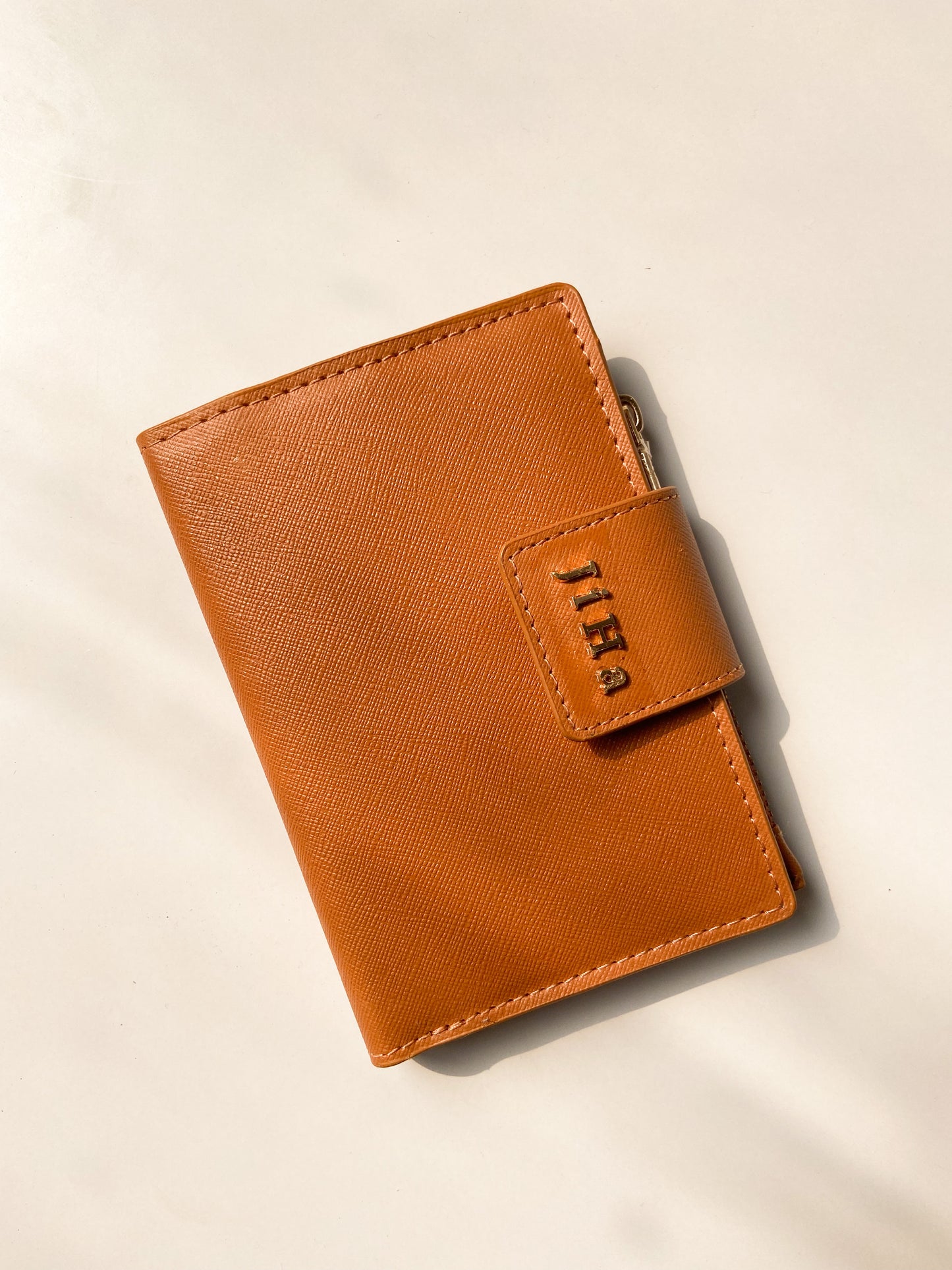 Jiha Tan Faux Leather Premium Flap Wallet