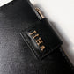 Jiha Black Faux Leather Premium Flap Wallet