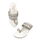 White Gold Stone Kohlapuri Chappal